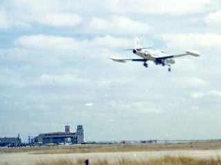 T-33 landing at Webb