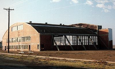 Hangar 44 restoration in progress