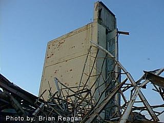 Hangar 25 being demolished